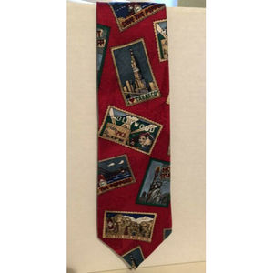 Tabasco Silk Tie “Hot Ties For Hot Guys” Iconic Scenes Shown as Postage Stamps